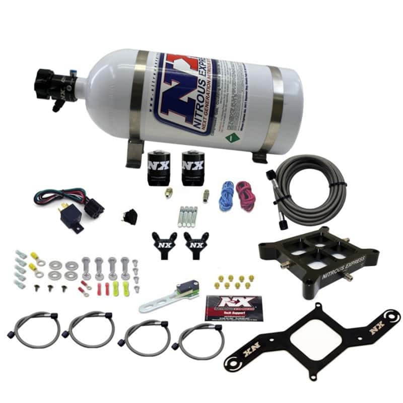 Nitrous Express — Nitrous Express 4150 Billet Crossbar Stage 6 Nitrous Kit (50-300HP) w/10lb Bottle
Injection System Kit
N2OSys - view 1