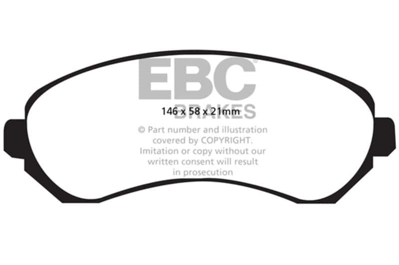 EBC — EBC 01-05 Buick Rendezvous 3.4 2WD Ultimax2 Front Brake Pads
Disc Brake Pad - view 1