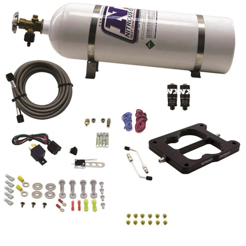 Nitrous Express — Nitrous Express Q-Jet/Holley Spread Bore Hitman Nitrous Kit (100-150-200HP) w/15lb Bottle
Injection System Kit
N2OSys - view 3