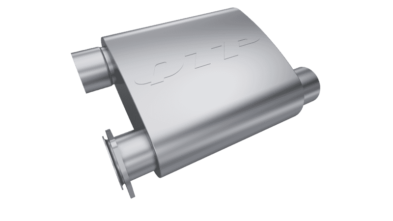 QTP — QTP 2.5in Weld-On 304SS Screamer Muffler Short Case w/Bolt-On QTEC Electric Cutout - view 1