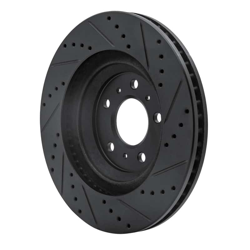 R1 Concepts — R1 06-16 Buick Allure Front Left Drilled & Slotted Black Brake Rotor
R1 Brake Rotor Drill - view 4
