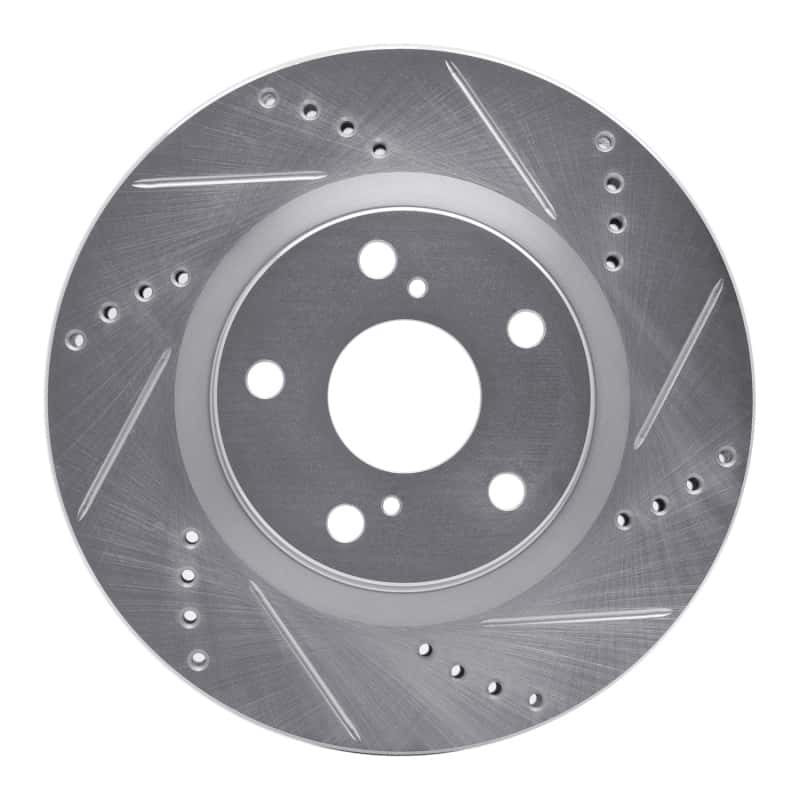 DFC — DFC 06-20 Lexus ES350 Front Right Drilled & Slotted Silver Brake Rotor - view 1