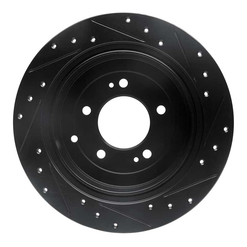 R1 Concepts — R1 16-22 Hyundai Tucson Rear Left Drilled & Slotted Black Brake Rotor
R1 Brake Rotor Drill - view 5
