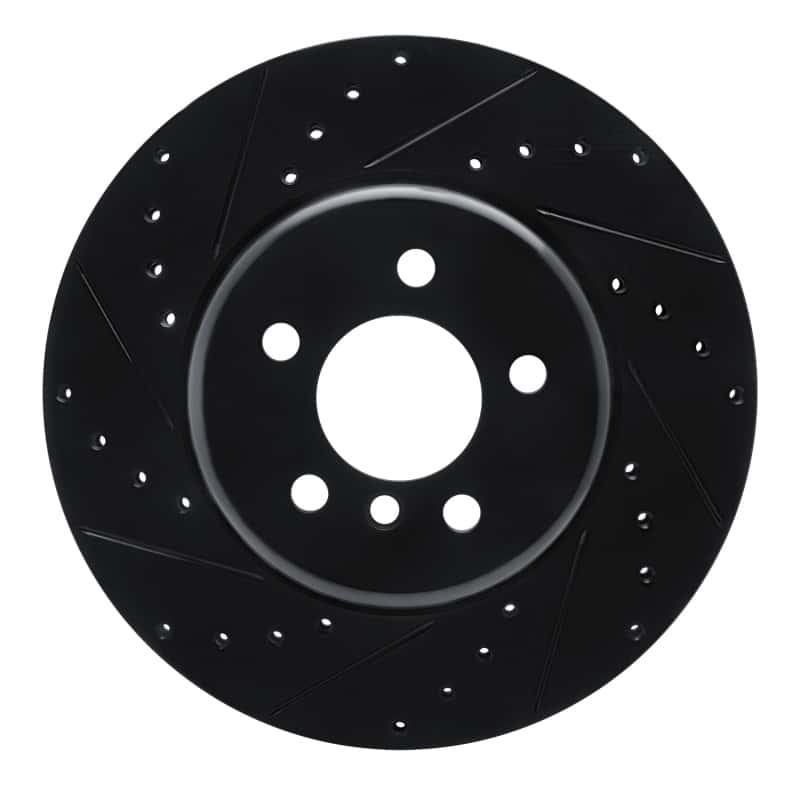 R1 Concepts — R1 10-19 BMW 535I GT Rear Left Drilled & Slotted Black Brake Rotor
R1 Brake Rotor Drill - view 1