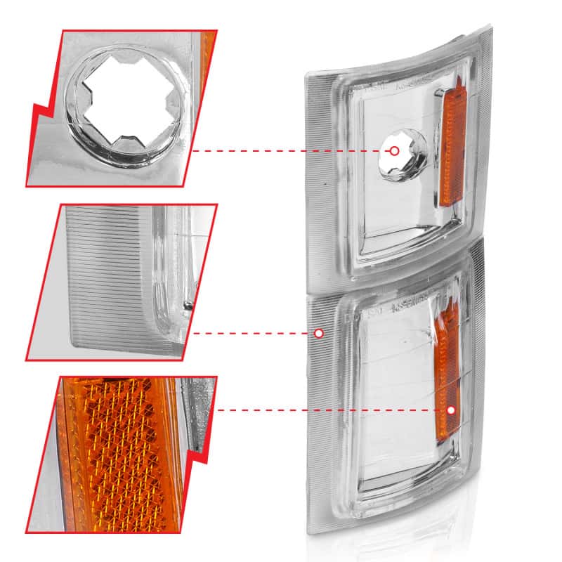ANZO — ANZO 1994-1998 Chevrolet Blazer Corner Lights Clear Lens w/ Amber Reflector
CornerLghtAssy - view 8
