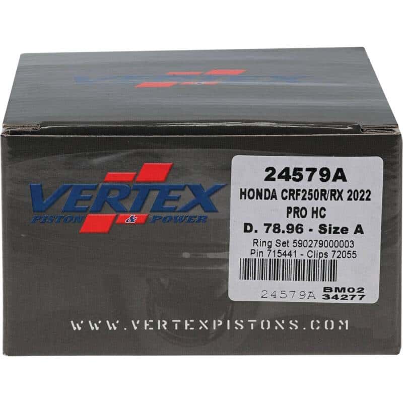Vertex Pistons — Vertex Piston 22-24 Honda CRF 250 R 250cc Forged High Compression Piston Kit 14.4:1 Comp. - view 4