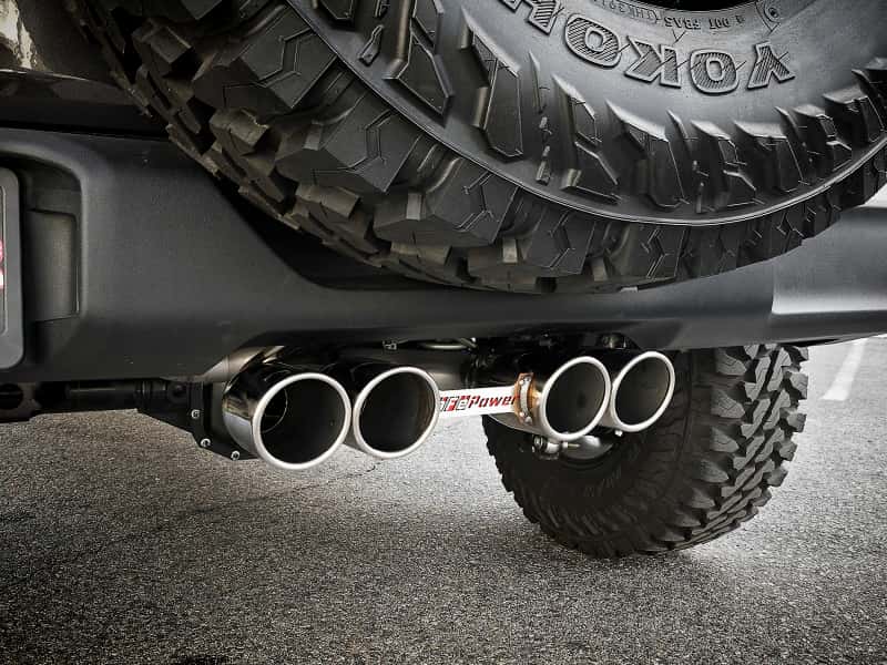 aFe — aFe Rebel Series 2.5in 304 SS Cat-Back Exhaust w/ Polished Tip 18-20 Jeep Wrangler (JL)
Cat-Back Exhaust - view 4