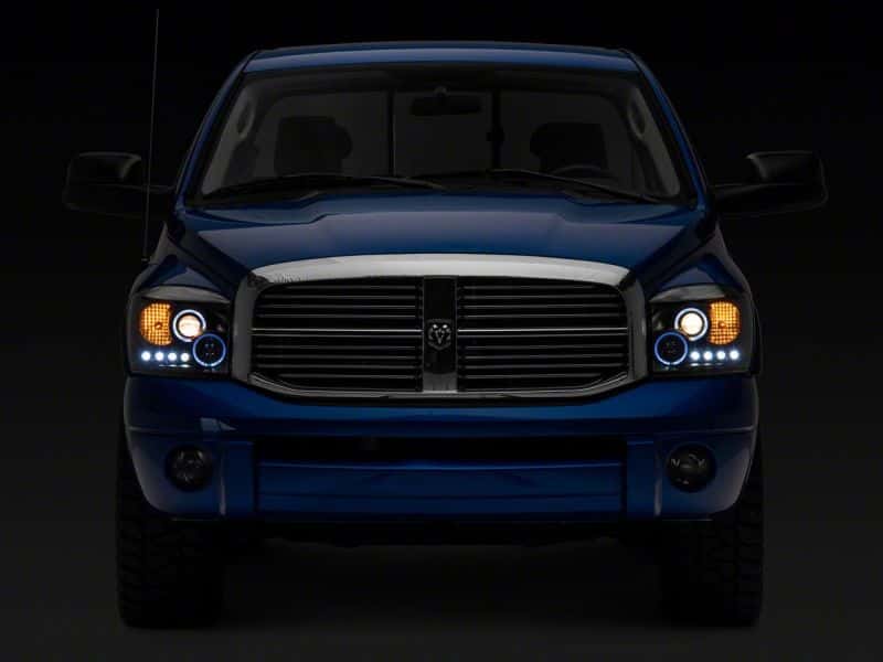 Raxiom — Raxiom 06-08 Dodge RAM 1500 LED Halo Projector Headlights- Blk Housing (Clear Lens)
Headlights - view 5