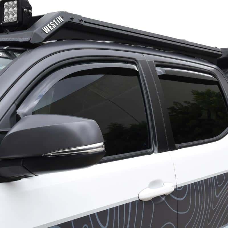 Westin — Westin 2016-2018 Toyota Tacoma Double Cab 4dr In-Channel Wind Deflector 4pc - Smoke
Side Window Vent - view 5