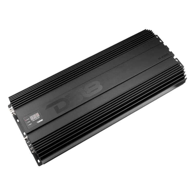 DS18 — DS18 1-Chnl Amp 18000 Burst/0.67ohm 10000/1ohm 5800/2ohm 3500/4ohm Watts RMS w/ Voltmeter Black - view 10