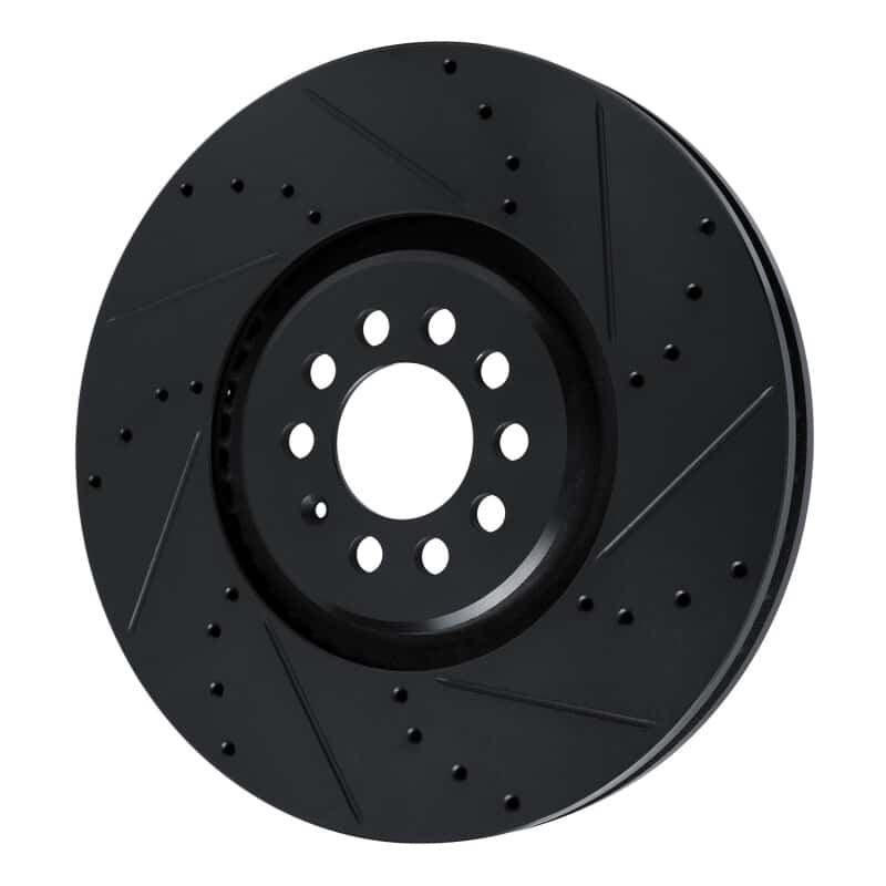 R1 Concepts — R1 04-06 Audi TT Quattro Right Front Drilled & Slotted Black Brake Rotor
R1 Brake Rotor Drill - view 2