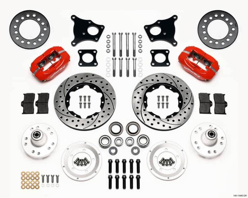 Wilwood — Wilwood Forged Dynalite Front Kit 11.00in Drill-Red AMC 71-76 OE Disc w/o Bendix Brakes
BRAKE KIT - view 2