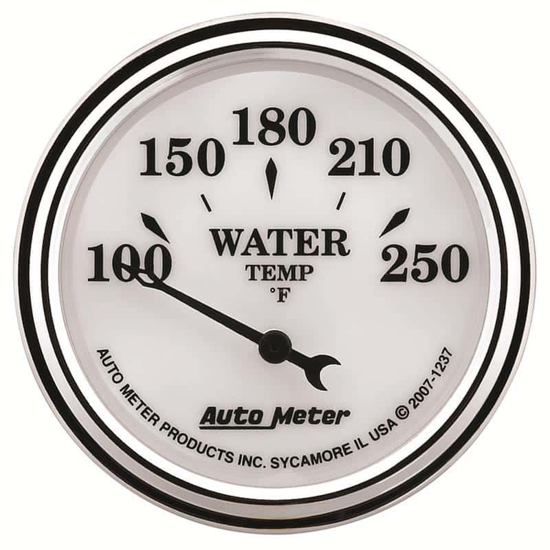 AutoMeter — AutoMeter Gauge Water Temp 2-1/16in. 250 Deg. F Elec Old Tyme White II
2-1/16" WATER TEMP, - view 1