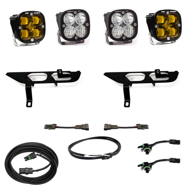 Baja Designs — Baja Designs 2021+ Ford F150 Fog Pocket Kit SAE Amber Squadron Pro DC - view 1