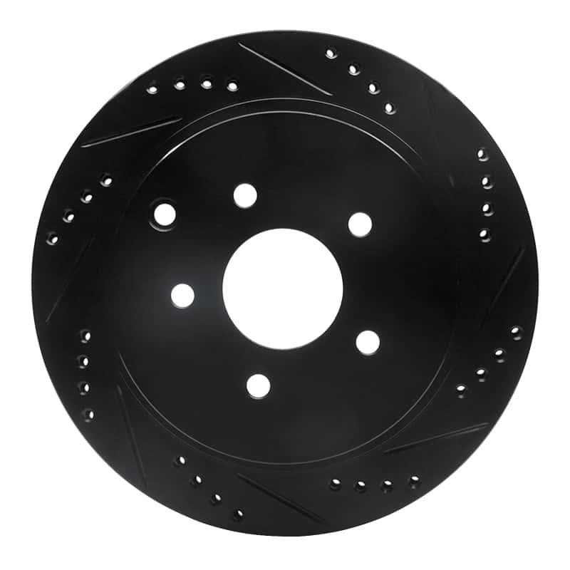 R1 Concepts — R1 2003-2024 Infiniti FX37 Rear Right Drilled & Slotted Black Brake Rotor
R1 Brake Rotor Drill - view 1