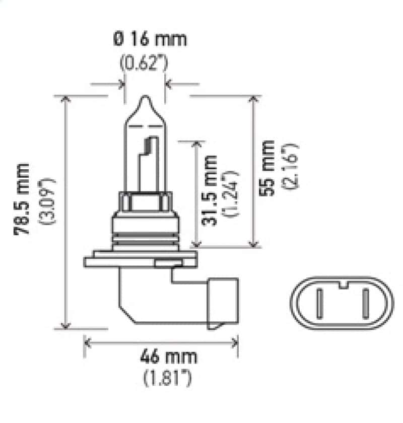 Hella — Hella Bulb 9005/HB3 12V 65W P20d T4 LONGLIFE
9005LL Halogen Bulb - view 5