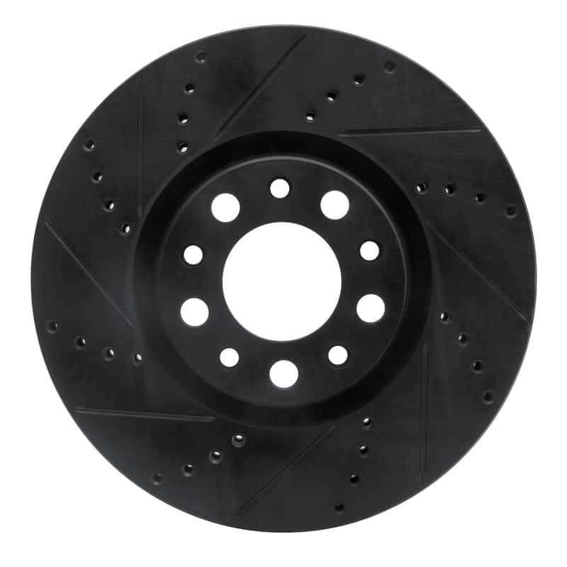 R1 Concepts — R1 2013-2023 Chrysler 200 Front Left Drilled & Slotted Black Brake Rotor
R1 Brake Rotor Drill - view 1