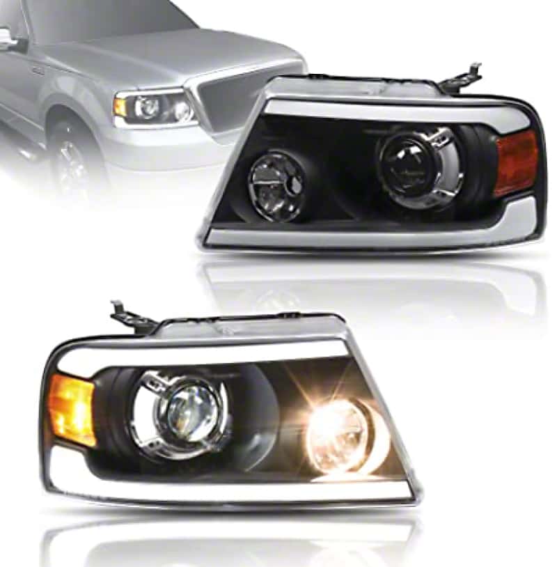 Raxiom — Raxiom 04-08 Ford F-150 Axial Series LED Projector Headlights- Blk Housing (Clear Lens)
Headlights - view 1