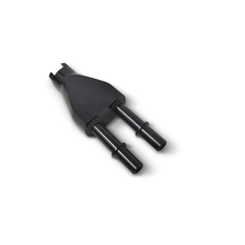 Russell — Russell Adapter Y-Block 3/8in Sae Quick Disconnect Female To 2X 3/8in Sae Qd Male Blk Anodized
Fuel Block - view 4