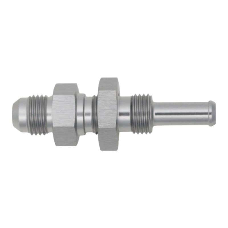 DeatschWerks — DeatschWerks 6AN Male Flare to Straight 5/16in Single Hose Barb - Anodized DW Titanium
Lines & Fittings - view 1