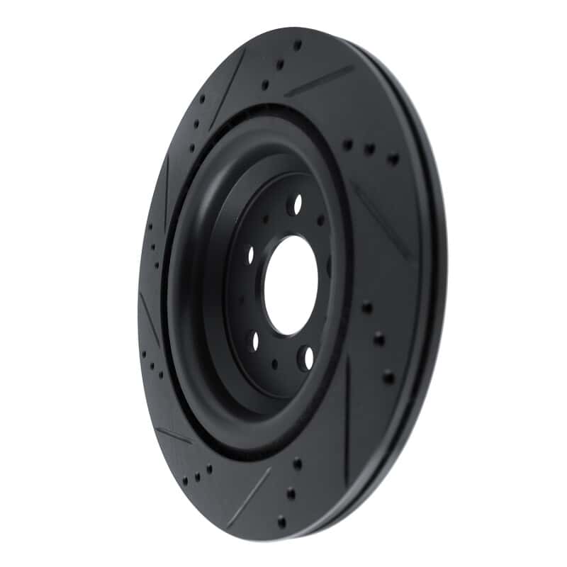 R1 Concepts — R1 2017-2025 Tesla Model 3 Rear Right Drilled & Slotted Black Brake Rotor
R1 Brake Rotor Drill - view 4