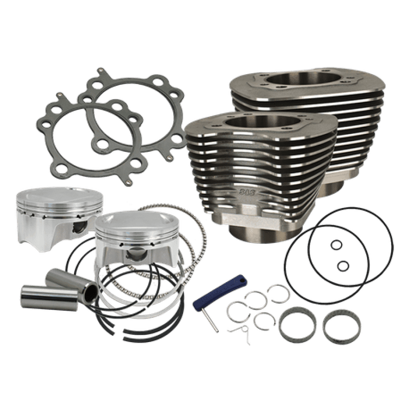 S&S Cycle — S&S Cycle 07-17 BT 107in Bolt-In Big Bore Kit - Wrinkle Black - view 2