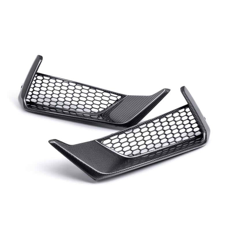 Anderson Composites — Anderson Composites 2024 Ford Mustang Dark Horse Carbon Fiber Front Bumper Inserts - view 2