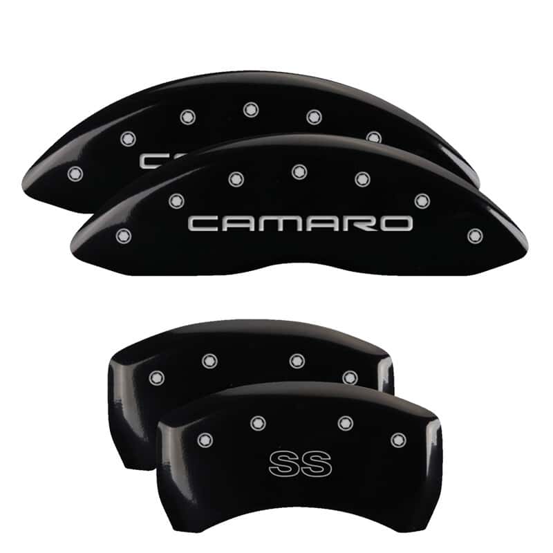 MGP — MGP 4 Caliper Covers Engraved Front Gen 4/Camaro Engraved Rear Gen 4/SS Black finish silver ch
Caliper Covers - view 1