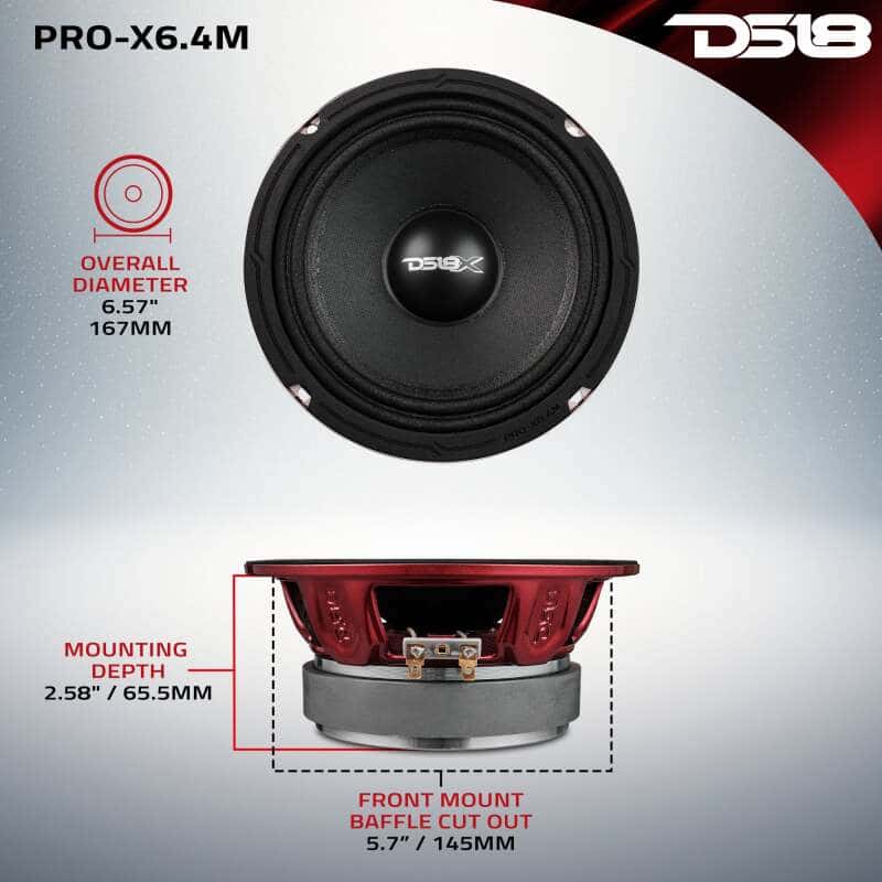 DS18 — DS18 6.5in 250 Watts RMS 4 ohm Mid-Range Loudspeaker - view 3