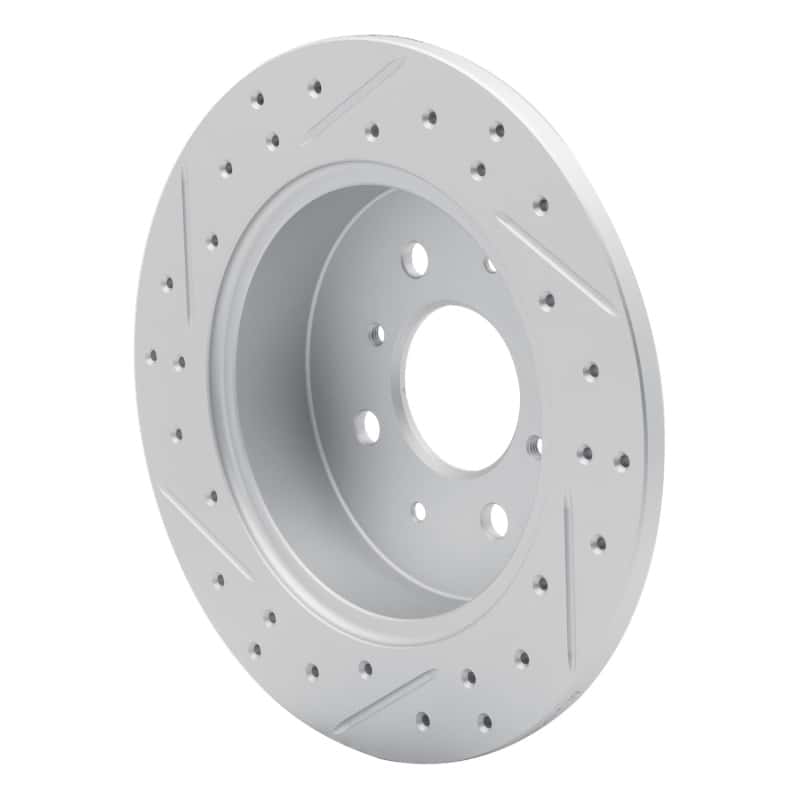 R1 Concepts — R1 01-05 Acura El Rear Right Drilled & Slotted Geo-Carbon Rotor - view 4