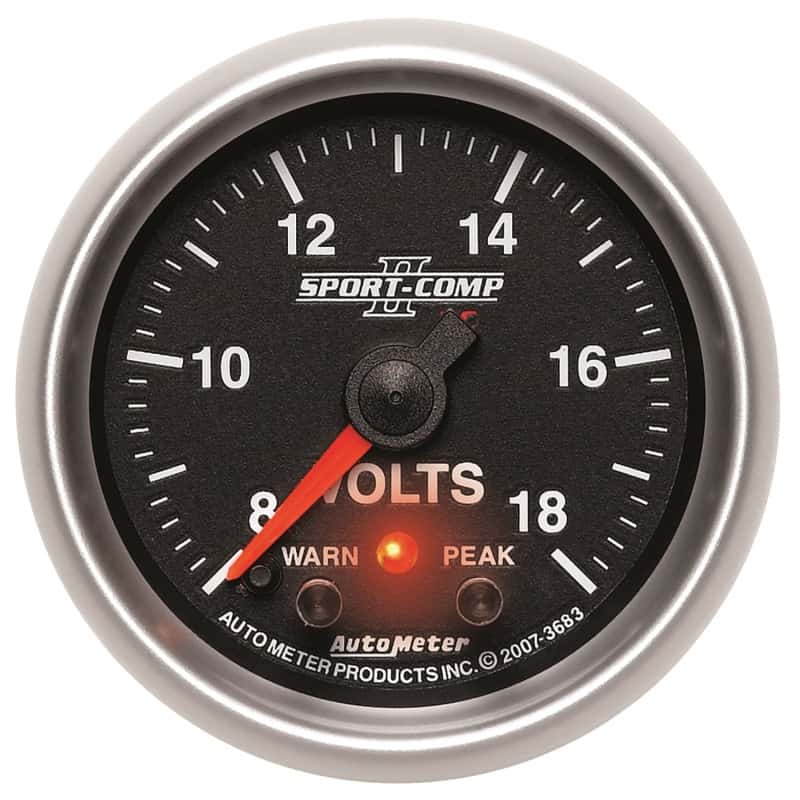 AutoMeter — Autometer Sport-Comp II 2-1/16in Digital Voltmeter Gauge - 18V
2-1/16" VOLTMETER, 8 - view 1