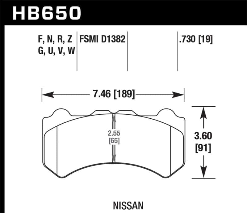 Hawk Performance — Hawk 09-11 Nissan GT-R HPS Street Front Brake Pads
Disc Brake Pad - view 2
