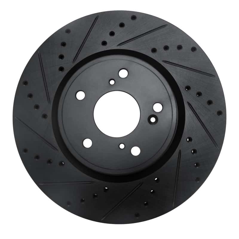 R1 Concepts — R1 2013-2025 Acura Integra Front Left Drilled & Slotted Black Brake Rotor
R1 Brake Rotor Drill - view 1