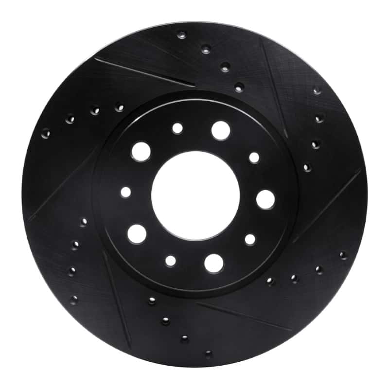 R1 Concepts — R1 91-95 Volvo 780 Front Right Drilled & Slotted Black Brake Rotor
R1 Brake Rotor Drill - view 1