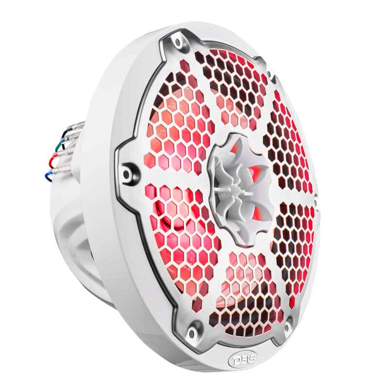 DS18 — DS18 NXL-M Series Speaker w/ RGB LED Lights 8in 2-Way 125 Watts RMS 4 ohm White w/ Cover - view 9