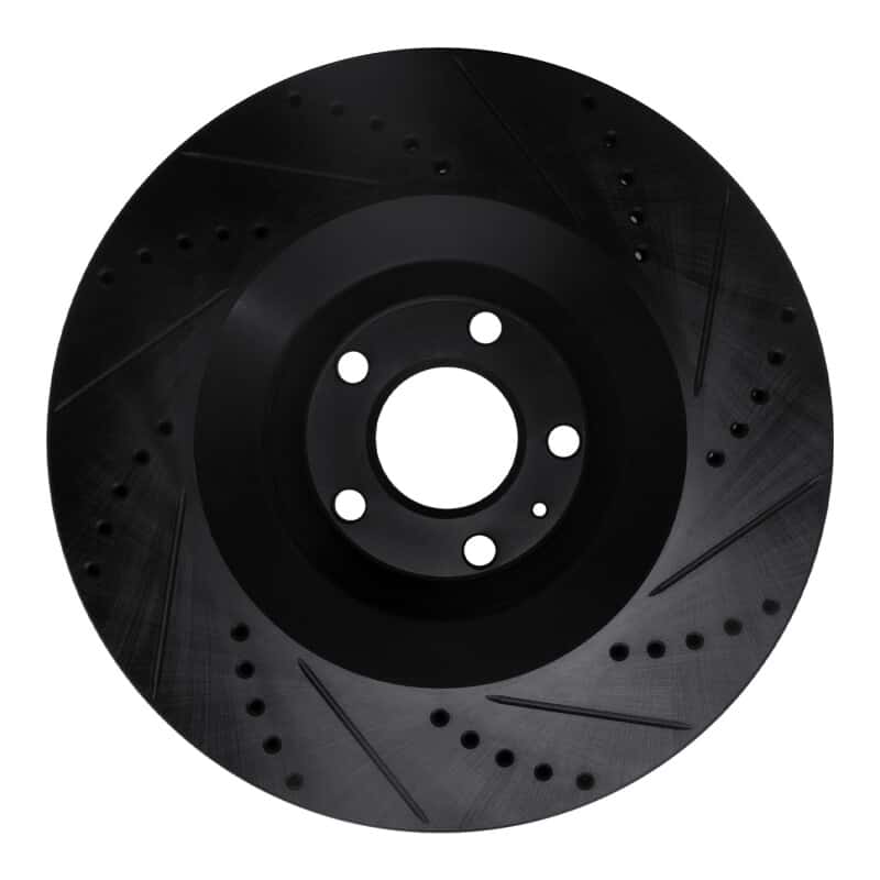 R1 Concepts — R1 05-11 Audi A6 Quattro Front Left Drilled & Slotted Black Brake Rotor
R1 Brake Rotor Drill - view 5