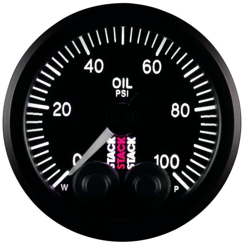 AutoMeter — Autometer Stack Instruments Pro Control 52mm 0-100 PSI Oil Pressure Gauge - Black (1/8in NPTF Male)
Ga OilP PC Bk 100psi - view 1
