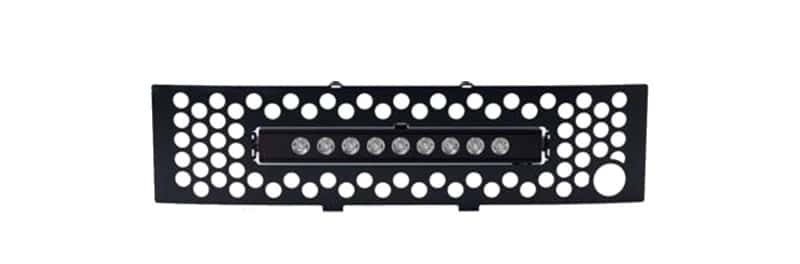 Putco — Putco 11-14 Ford F-150 EcoBoost SS Black Punch Bumper Grille Insert w/ 10in Luminix Light Bar
BmprValanceGrilleIns - view 1