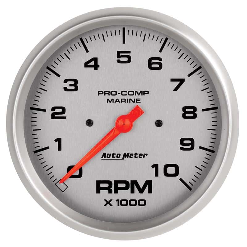 AutoMeter — Autometer Marine Silver Ultra-Lite 5in 10K RPM In-Dash Tachometer Gauge
GA 5" TACH 10KRPM MS - view 2