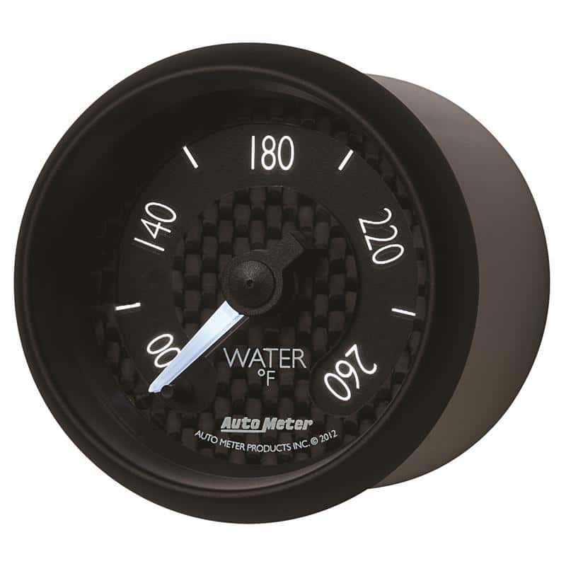 AutoMeter — Autometer GT Series 52mm Full Sweep Electronic 100-260 Deg F Water Temperature Gauge
2-1/16" WATER TEMP, - view 3