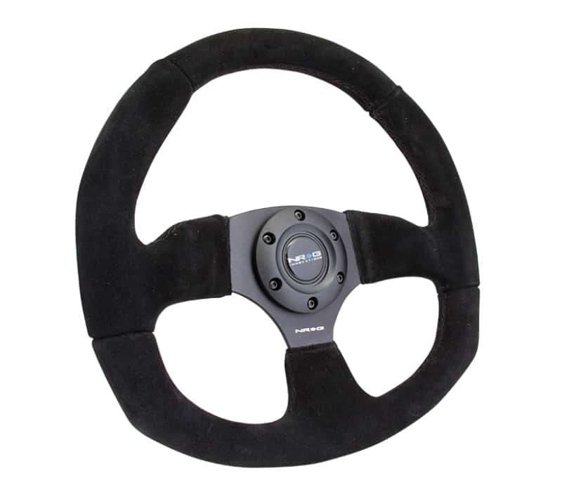 NRG — NRG Reinforced Steering Wheel (320mm Horizontal / 330mm Vertical) Black Suede w/Black Stitching - view 2