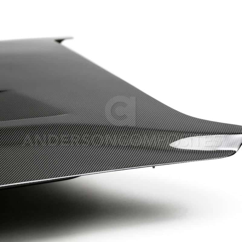 Anderson Composites — Anderson Composites 2018 Ford Mustang GT Type-SA Style Heat Extractor Double Sided Carbon Fiber Hood - view 6