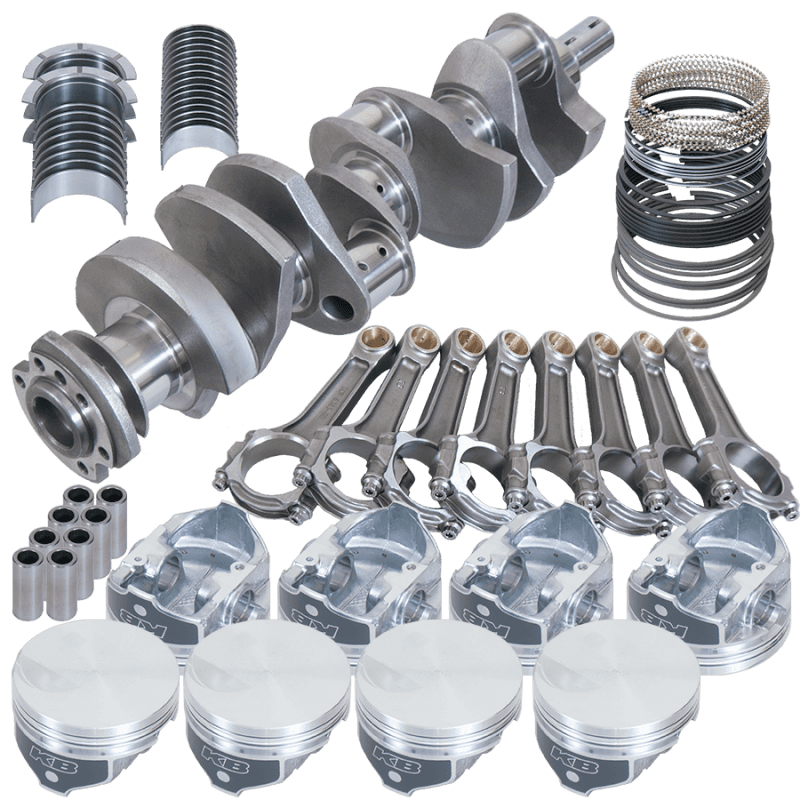 Eagle — Eagle Chevy 454 4.250in Crank 6.385in I-Beam Rods -3cc Flat Top 4.250in Pistons Rotating Assembly
Street & Strip Assy - view 1