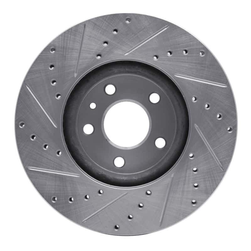 R1 Concepts — R1 13-20 Ford Special SERVICE POLICE Sedan Front Right Drilled & Slotted Silver Brake Rotor
R1 Brake Rotor Drill - view 4