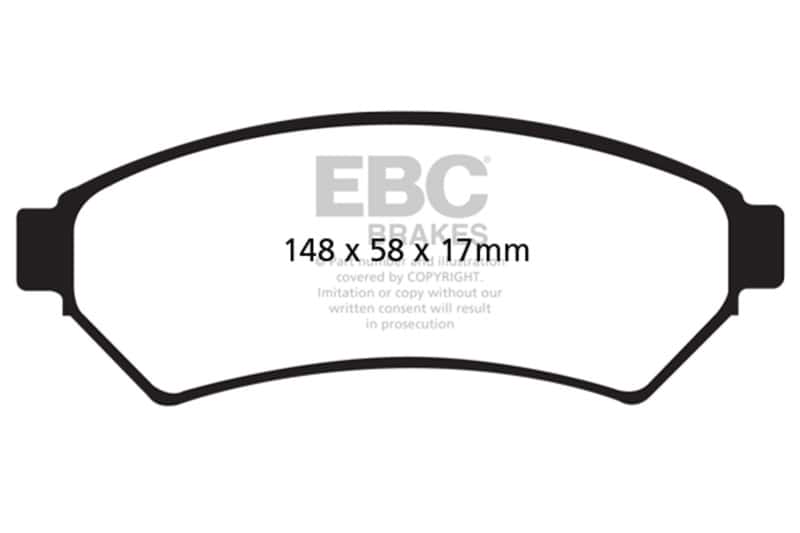EBC — EBC 05-09 Buick Allure (Canada) 3.6 Ultimax2 Front Brake Pads
Disc Brake Pad - view 1