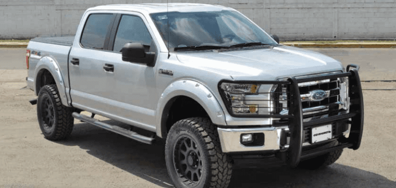 Go Rhino — Go Rhino 15-17 Ford F-150 (Excl. ACC Models) 3000 Series StepGuard Center Grille + Brsh Grd - Chrome
3000Series StepGuard - view 2