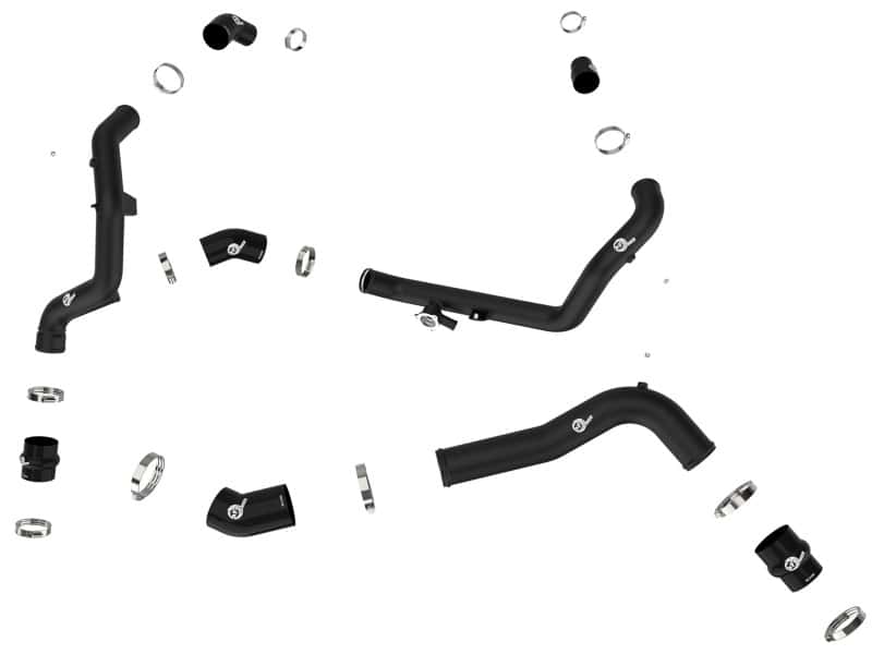 aFe — aFe 20-23 Ford Explorer ST V6 3.0L (tt) BladeRunner Aluminum Hot and Cold Charge Pipe Kit - Black
Charge Pipe Kit - view 2