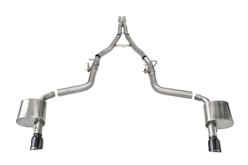 CORSA Performance — Corsa 2015-2023 Charger SRT/Hellcat/Redeye 2.75in Valved Catback DRE w/ Single 4.5in Blk PVD Tips
Exhaust - view 2