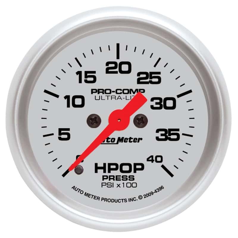 AutoMeter — Autometer Ultra-Lite 2 1/16in Electrical 0-4000 PSI High Press Oil Pressure Gauge 94-07 Ford 7.3L
2" HPOP PRESS, 0-4K - view 1