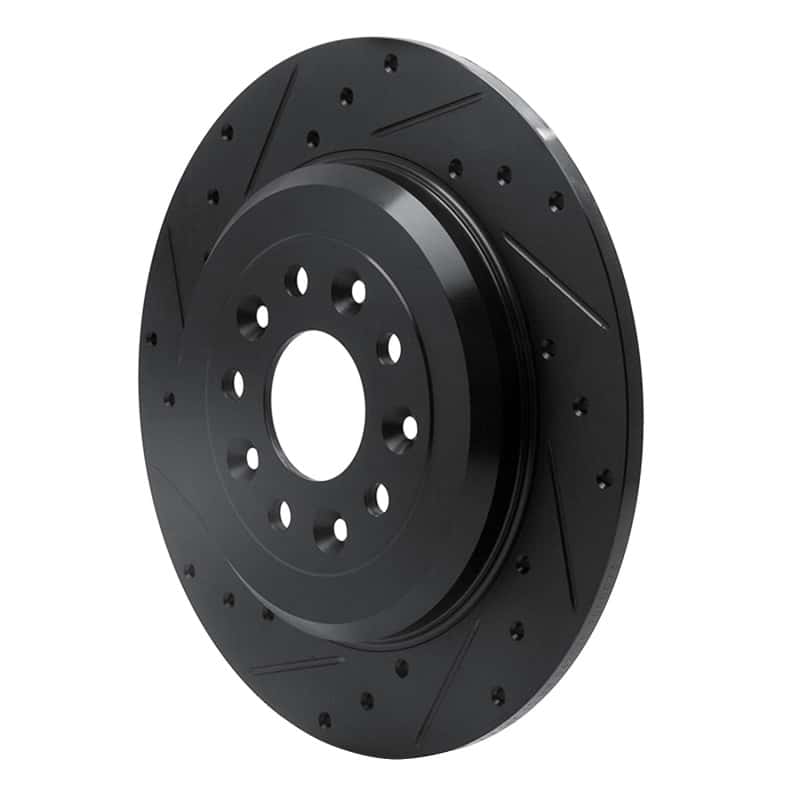 R1 Concepts — R1 05-19 Ford Five Hundred Rear Left Drilled & Slotted Black Brake Rotor
R1 Brake Rotor Drill - view 2